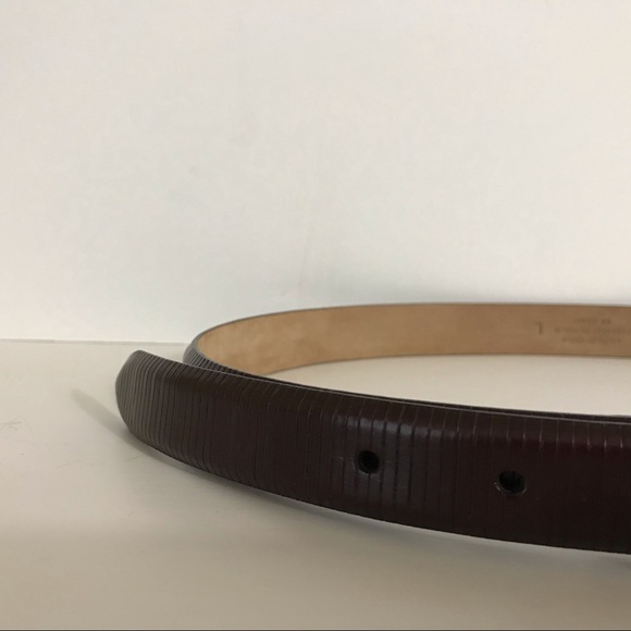 Talbots brown Italian leather belt size L - Picture 3 of 6